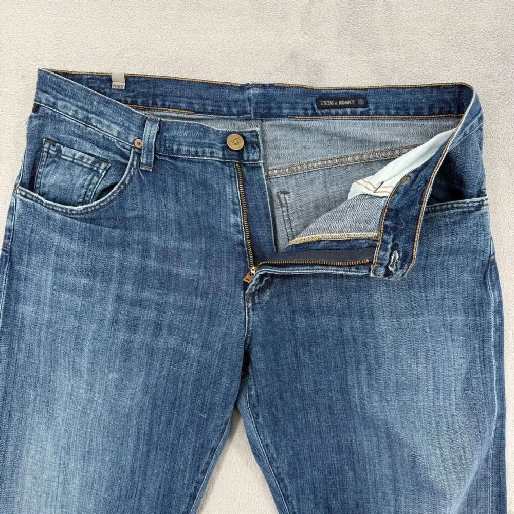 Citizens of‎ Humanity Perfect Straight Leg Jeans Blue Mens Made in USA Size 38 - Picture 3 of 16